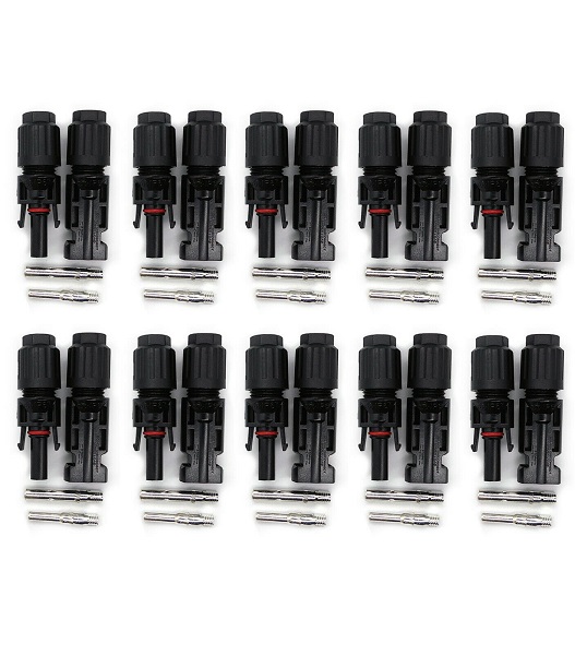 10 Pairs of Solar Panel Cable Connectors Male Female Compatible With MC4